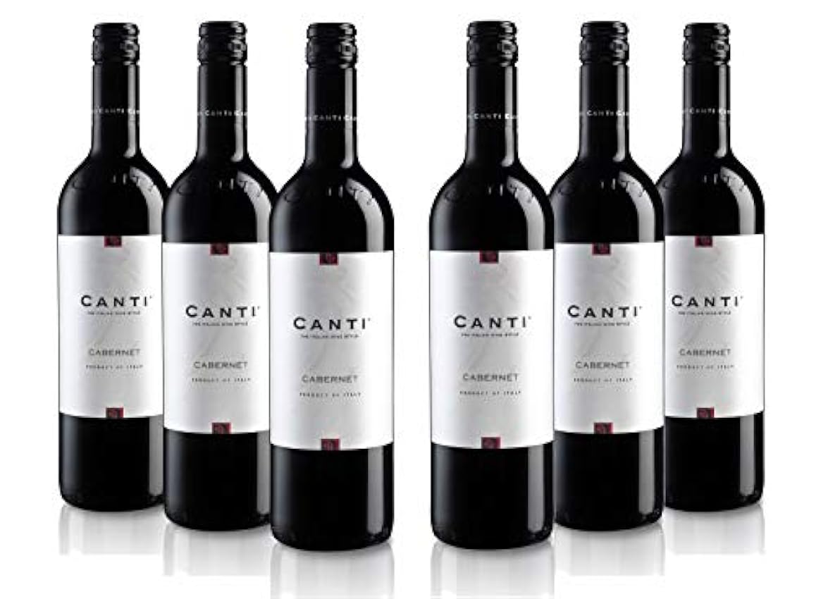 Canti Cabernet Vin Rouge Italien Set de 6 Bouteilles x 