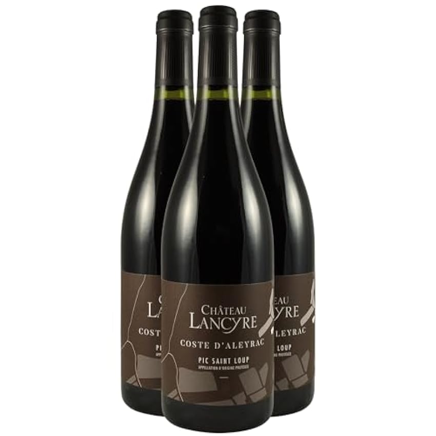 Pic Saint-Loup Coste d´Aleyrac - Rouge 2022 - Château de Lancyre - Vin Rouge du Languedoc - Roussillon (3x75cl) BIO omjVET3F