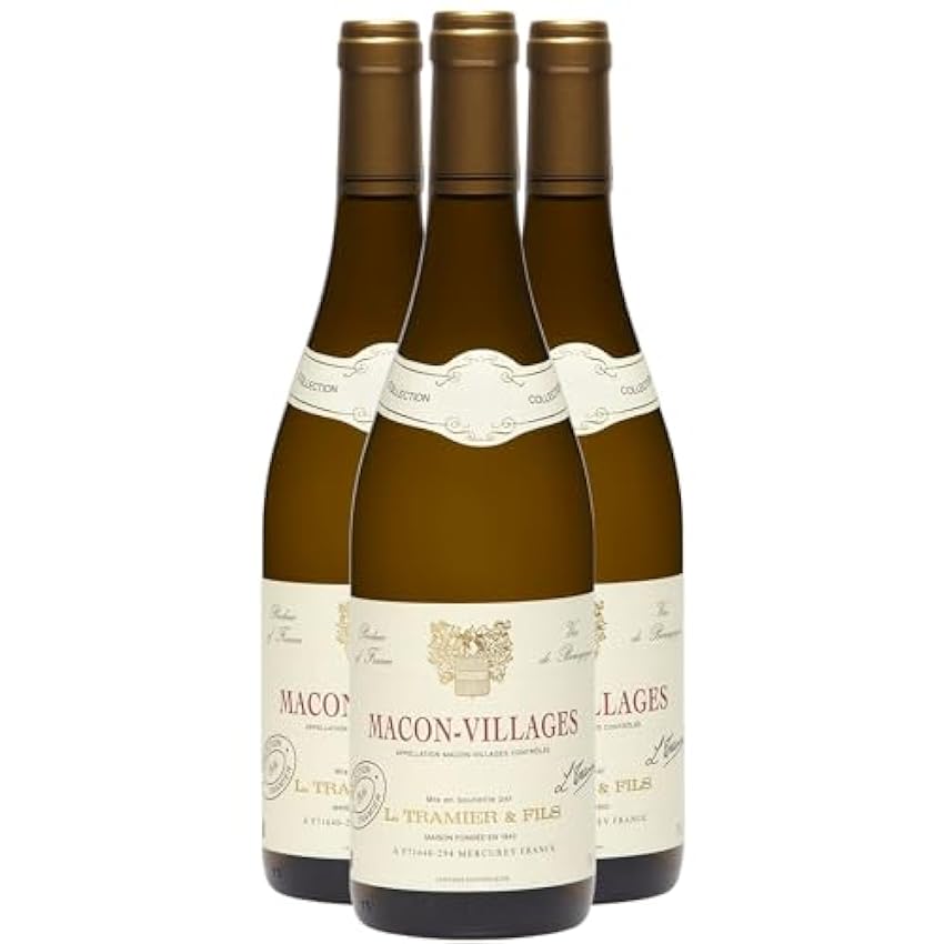 Mâcon Villages - Blanc 2022 - Maison Tramier - Vin Blanc de Bourgogne (3x75cl) l3NOH7UI