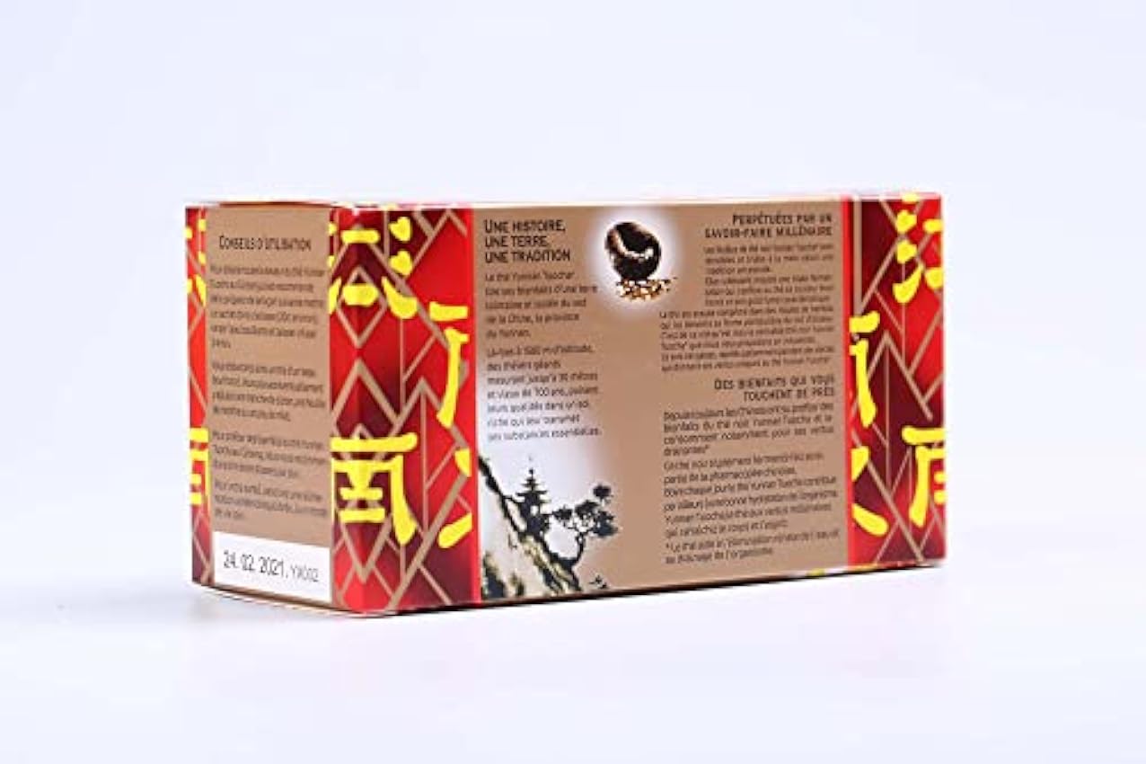 Yunnan Tuocha - Thé noir au Ginseng Vitalisant - 300 Sachets (Pack de 12 boîtes x 25) - 600g - Thé de Chine garanti d´origine m8bOvTAQ