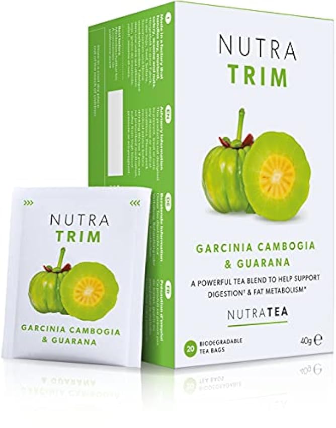 NutraTrim - Thé minceur - Aide à la perte de poids et à la digestion - 60 Sachets de thé enveloppés - par NutraTea - Tisane – (3 paquets) MNVCa3HJ