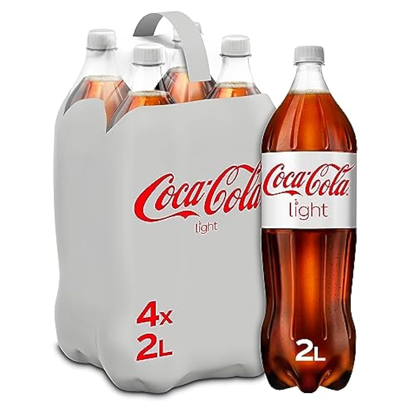 Coca-Cola Light Lot de 4 bouteilles de boisson sans suc