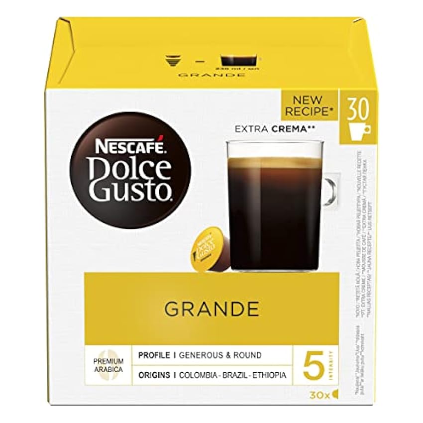 Nescafé Dolce Gusto Grande - Café - 90 Capsules (Pack de 3 boîtes XL x 3) lYiC9kyp
