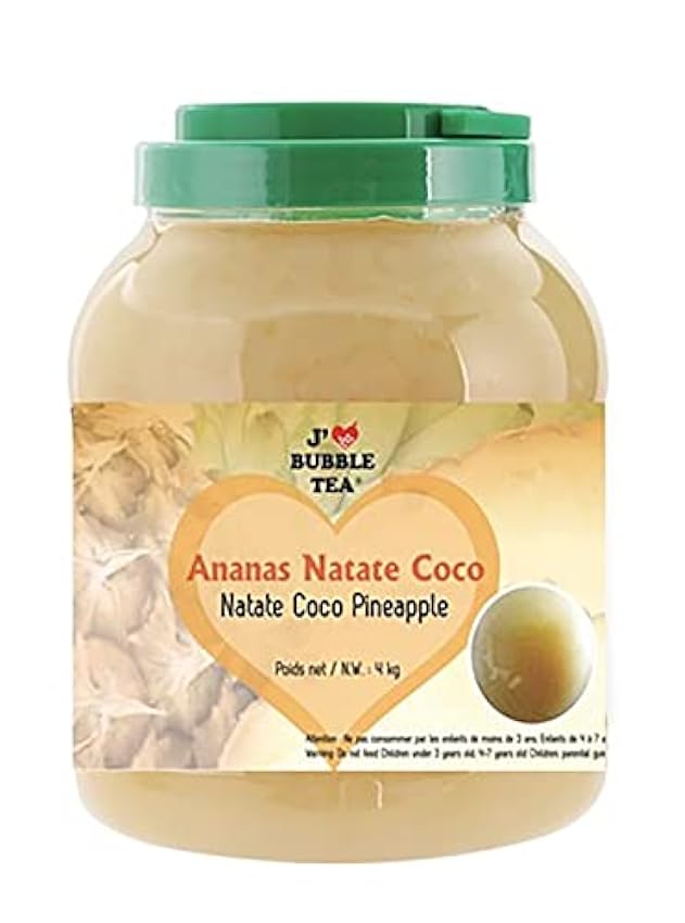 Nata De Coco Goût D´ananas 4kg/Pot - Lot de 1, 2, 