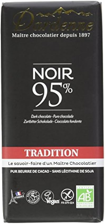 Dardenne Tablette Tradition Chocolat Noir BIO 95% Cacao
