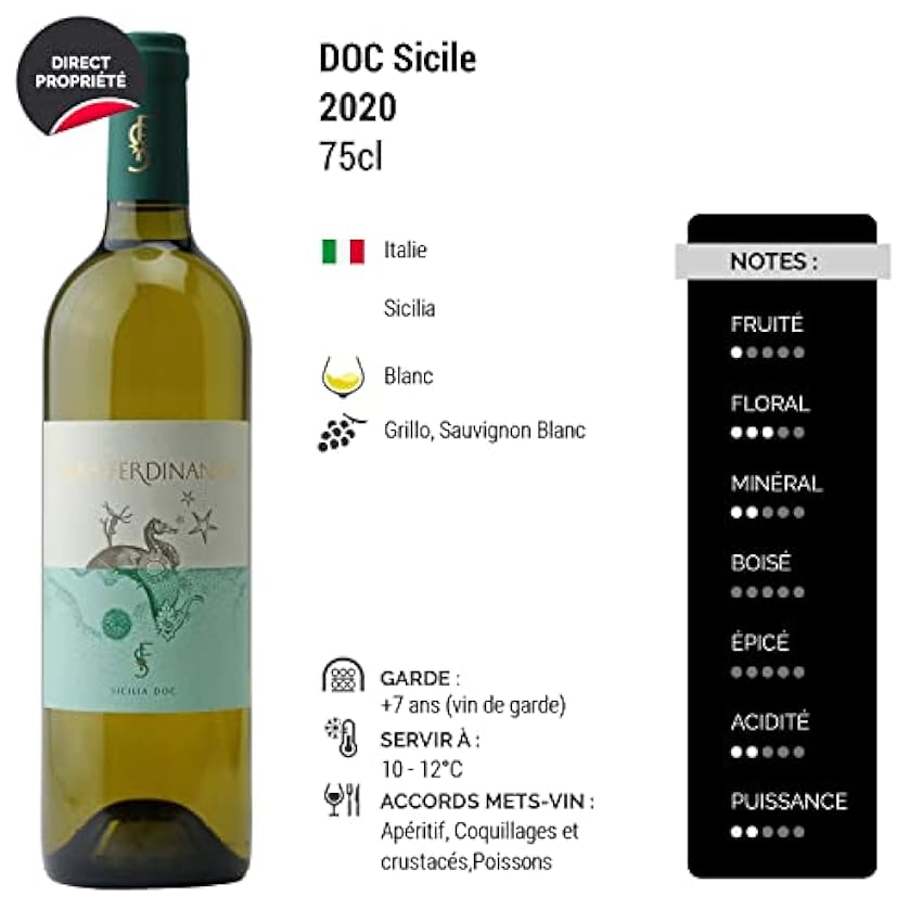 Serra Ferdinandea - Blanc 2020 - Sicile - Vin Blanc d´Italie (75cl) lVCBBTPw