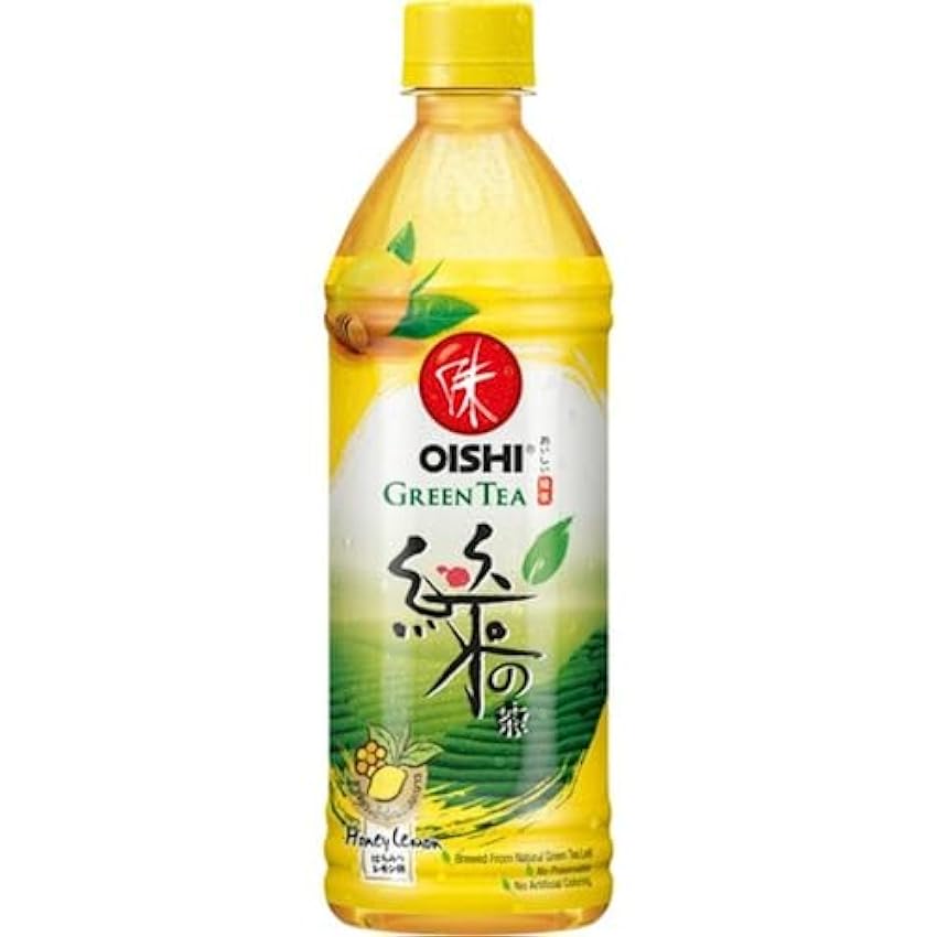 OISHI Thé Vert Miel Citron 500 ml 0.5 kg - Pack de 24 K