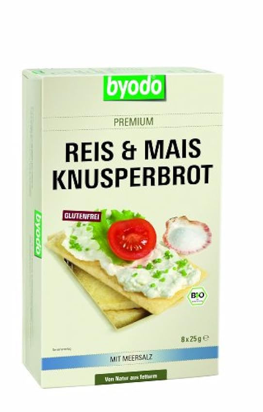 Byodo Toasts sans Gluten Bio à Base de Riz et Maïs 8 x 25 g - Lot de 6 Kxi8wti4