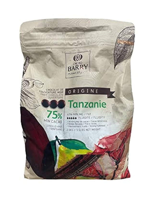 Cacao Barry - Tanzanie 75% Origine Rare chocolat noir d