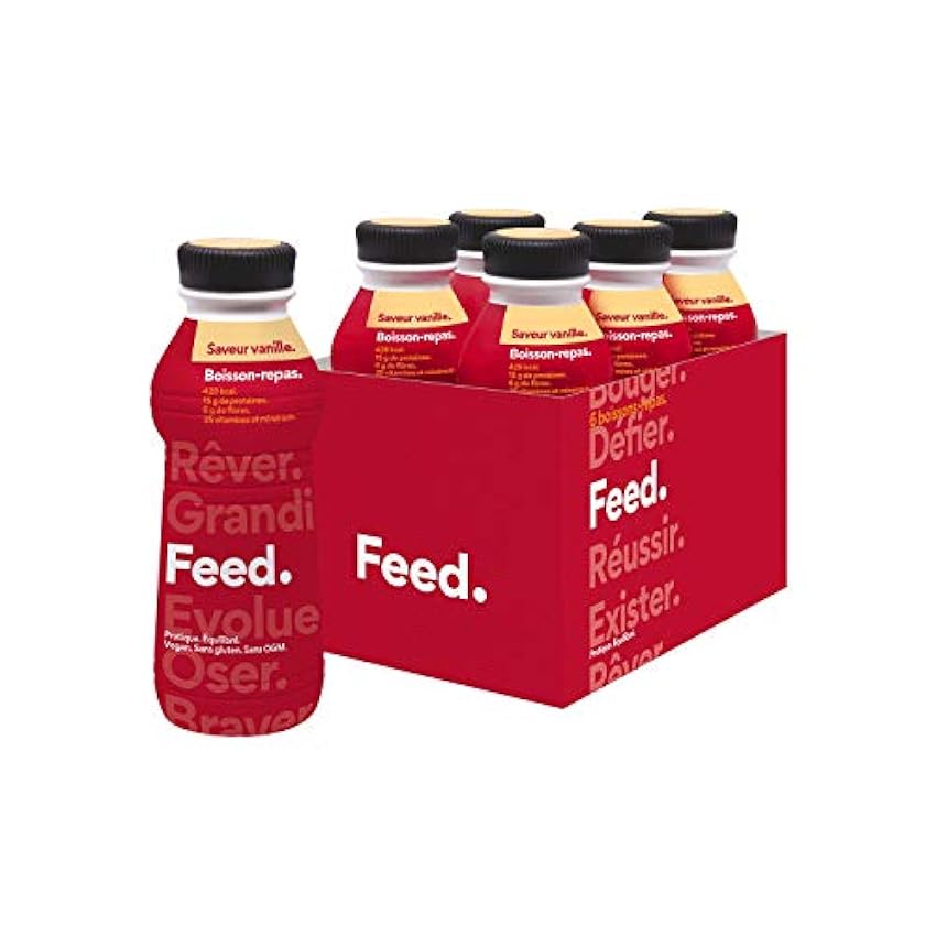 Feed. - Substitut de repas à boire riche en proteines - Vanille. - Pack de 6 x 500ml NfVaPrL0