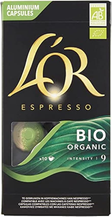 L´Or Espresso Café Bio - 100 Capsules Intensité 9 - compatibles Nespresso®* (lot de 10 x 10) lVWAHxr1