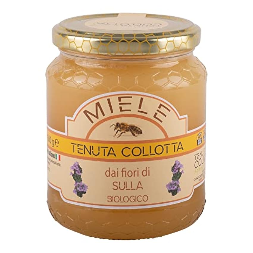 Tenuta Collotta® - Miel Sulla Biologique 500g - 100% Italien - Produit en Sicile opw1LLPU
