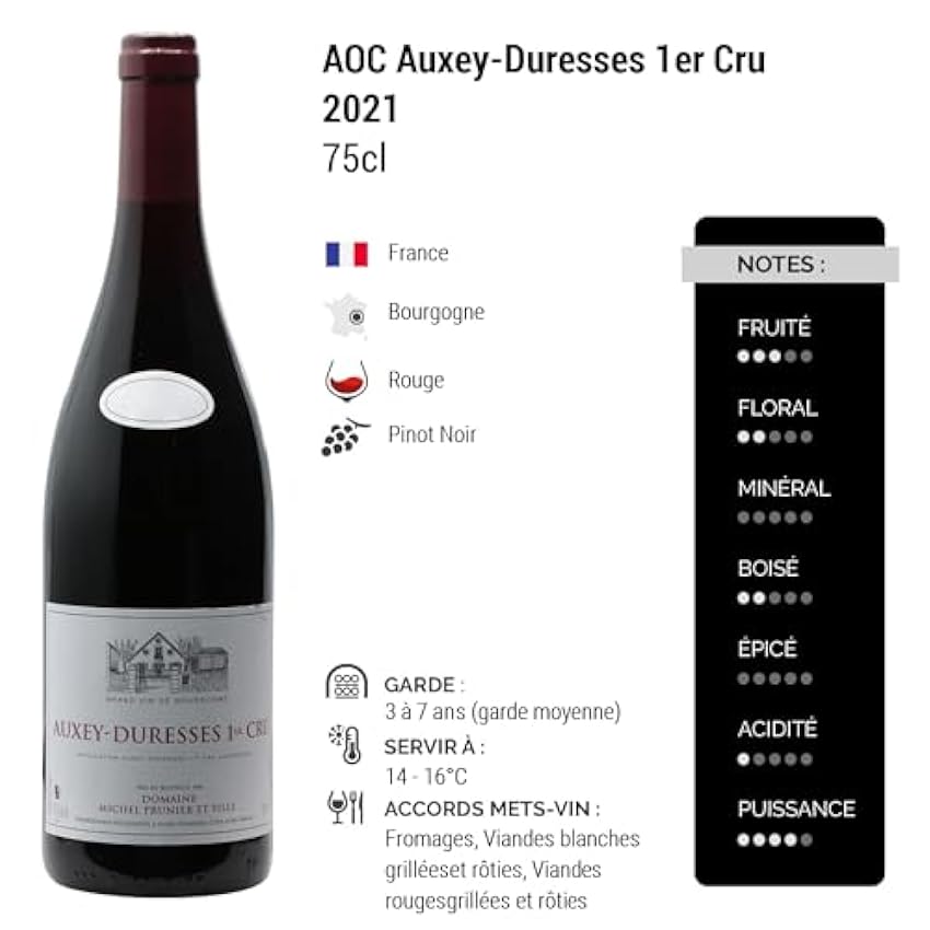 Auxey-Duresses 1er Cru - Rouge 2021 - Domaine Michel Prunier et Fille - Grand Vin Rouge de Bourgogne (75cl) mUJQEoBI