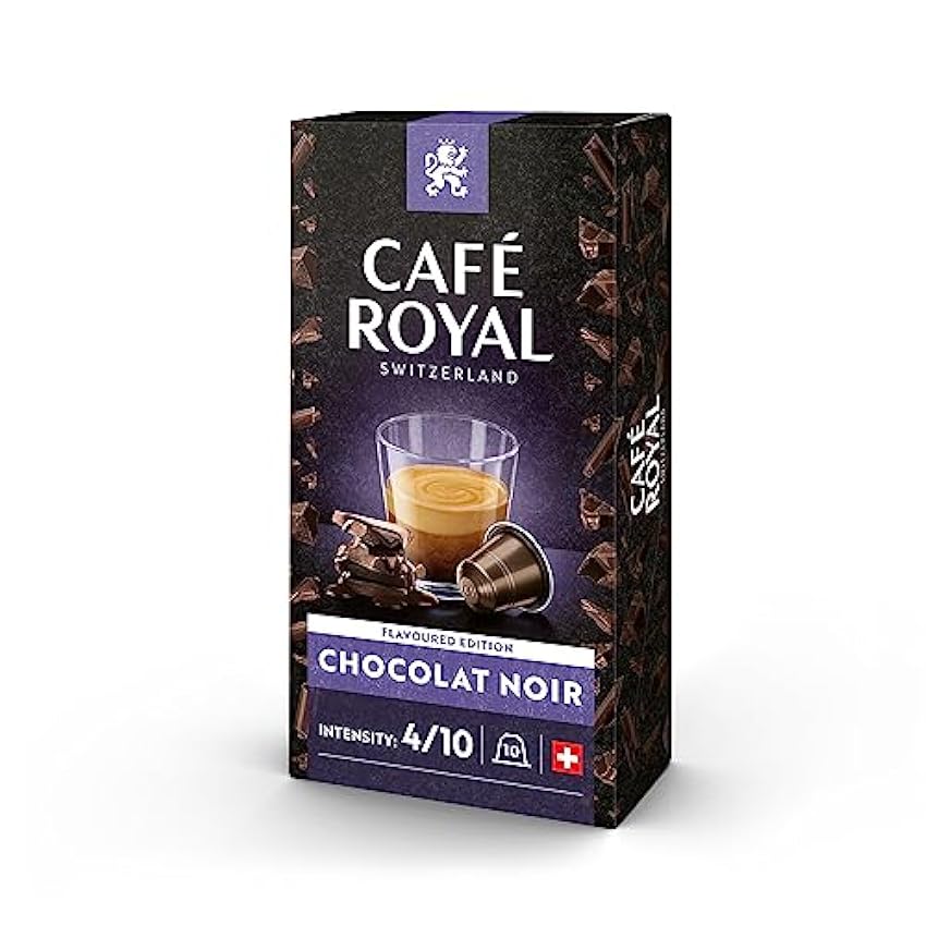 Café Royal Chocolate Noir 10 Capsules de Café Compatib