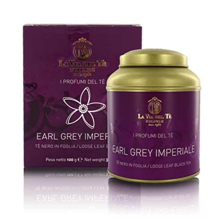 Earl Grey Impérial, Thé Noir d´Inde à la Bergamote en Vrac - Boîte de 100g M9rMbWlI