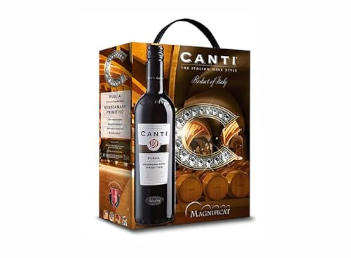 CANTI Negroamaro Primitivo IGT Puglia - Italen Vin Rouge - Bag in Box (3L) OJz3WBS1
