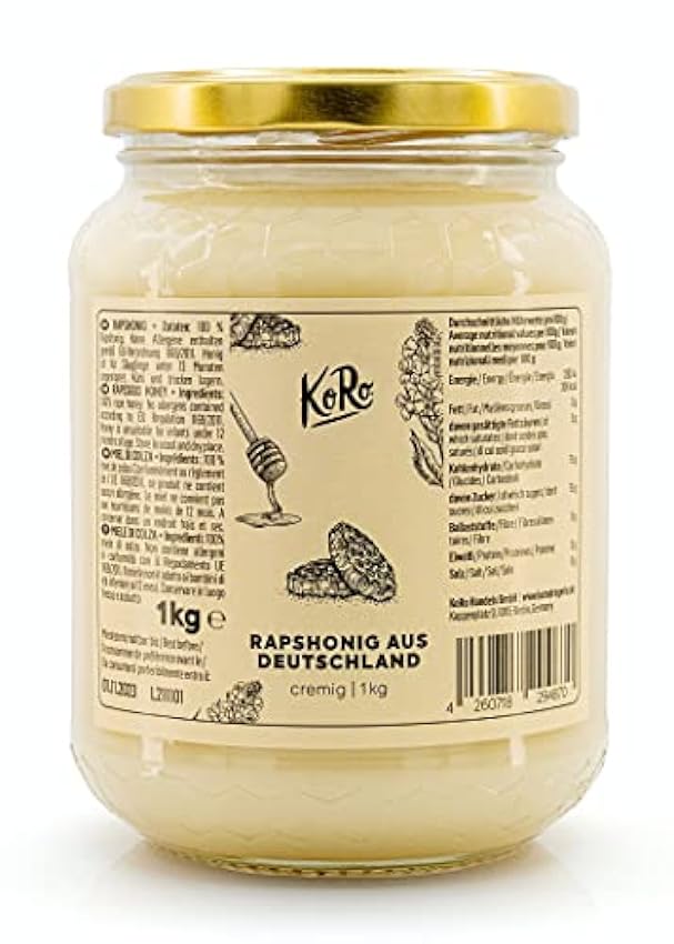 KoRo - Miel de colza d´Allemagne 1 kg - Variété pu
