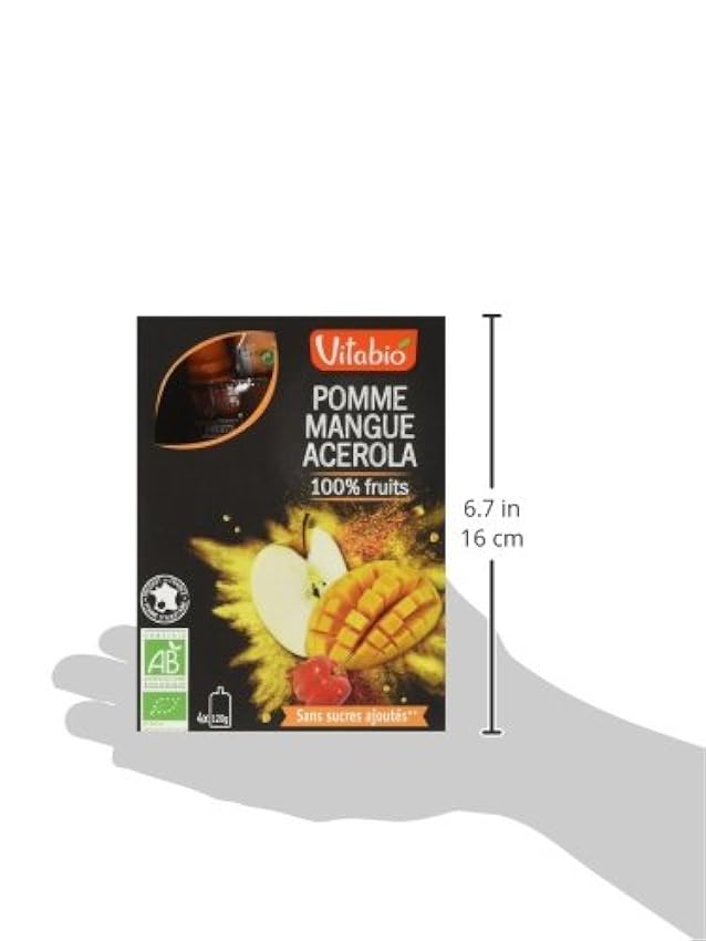Vitabio Gourde Pomme Mangue Acérola 480 g - Lot de 3 oNKIxQzX
