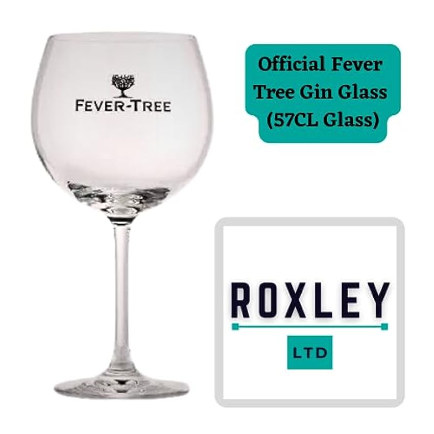 Roxley Fever Tree Lot de 2 grands verres à gin avec 2 tapis de bière LSIrNob6