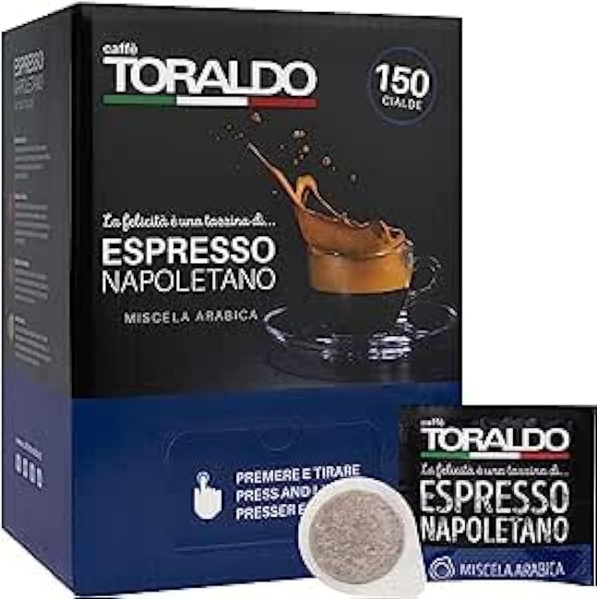 450 dosettes de café toraldo mélange 100% arabico pour 