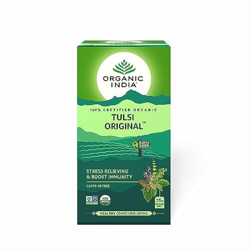 Green Velly Organic Original Tea - Tulsi, 25 Bags m5w6R