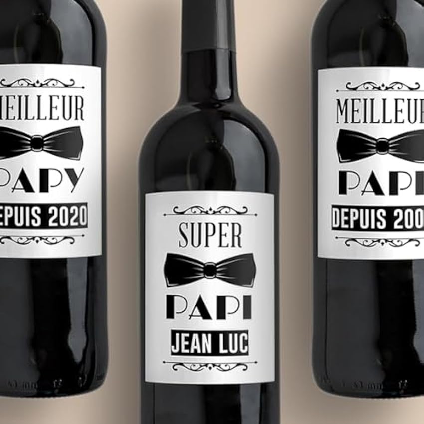CADEAUX.COM - Bouteille de vin de Bordeaux personnalisée - Meilleur Grand-Père mI2xt4Da