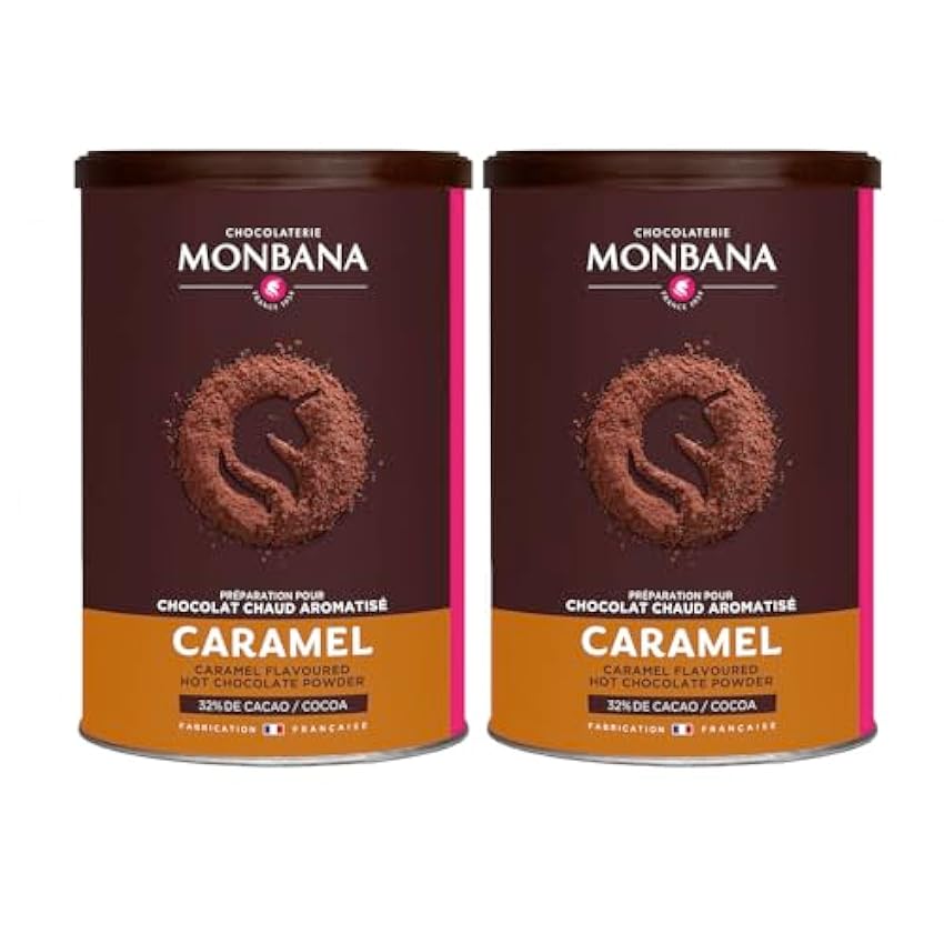 Chocolat Monbana en poudre arôme Caramel - 2 x 250g KZK