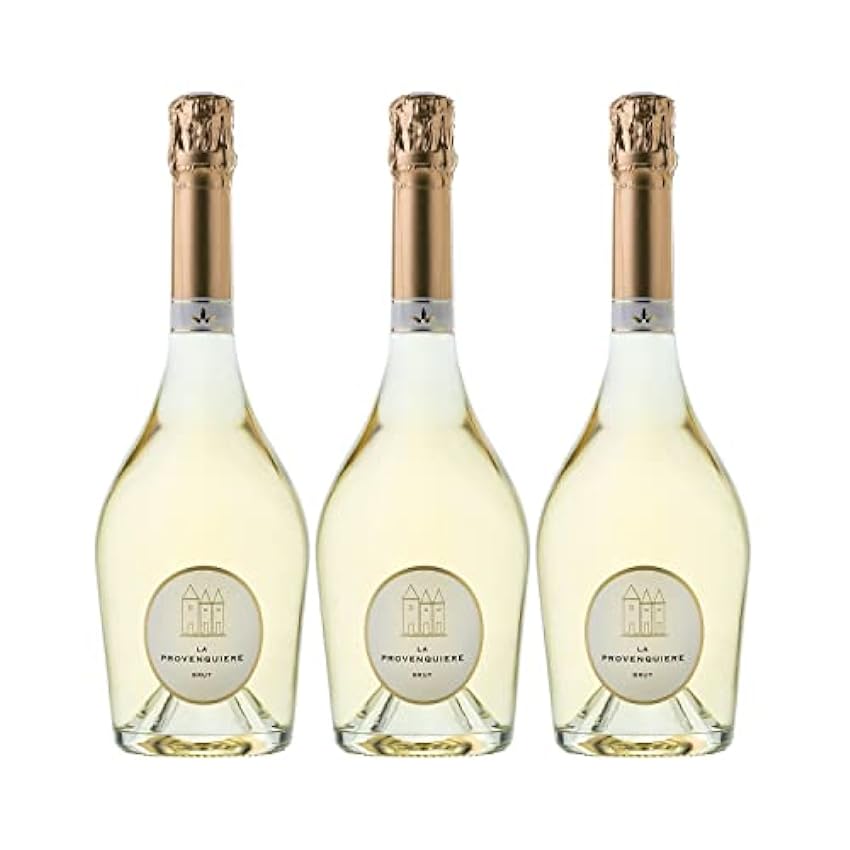 Blanc de Blancs Brut Blanc - La Provenquière - Vin de France - Vin Blanc du Languedoc - Roussillon - Lot de 3x75cl - Cépages Chardonnay, Muscat kT6NItvq