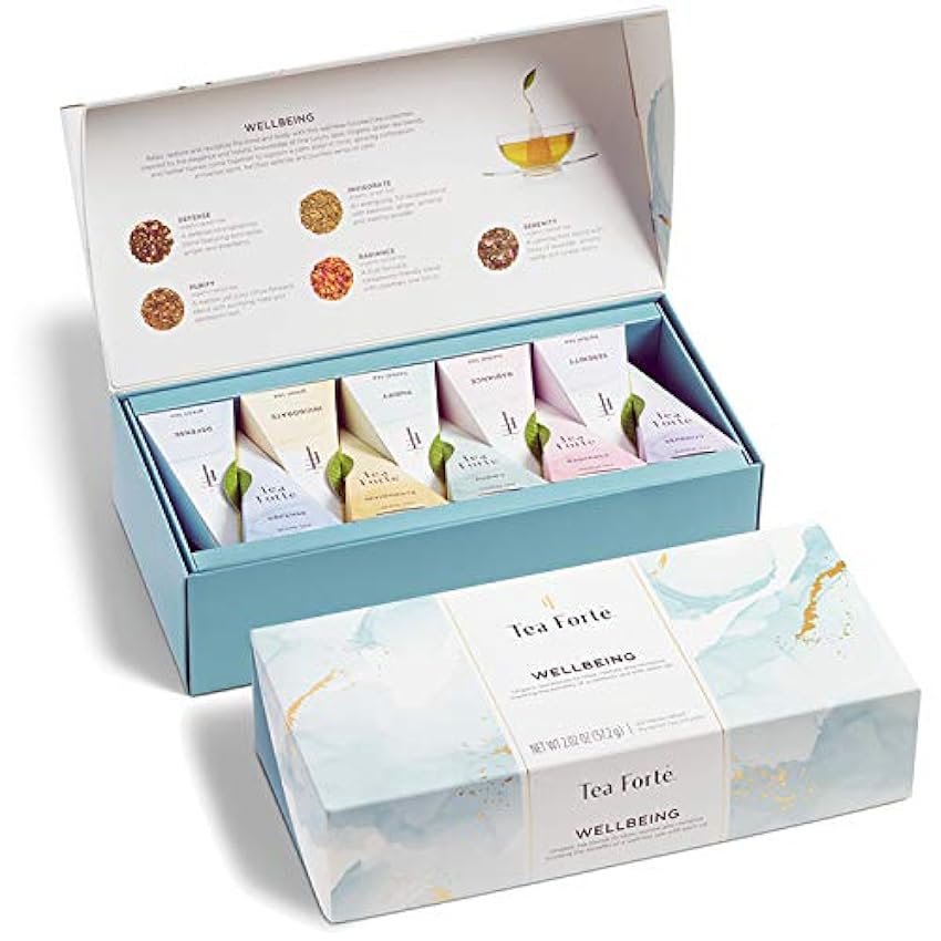 Tea Forte Wellbeing | Coffret 10 pyramides Infuseurs | 