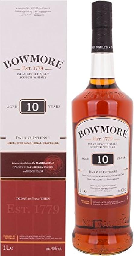 Bowmore 10 Ans Dark/Intense Single Malt Whisky 1 L nng3