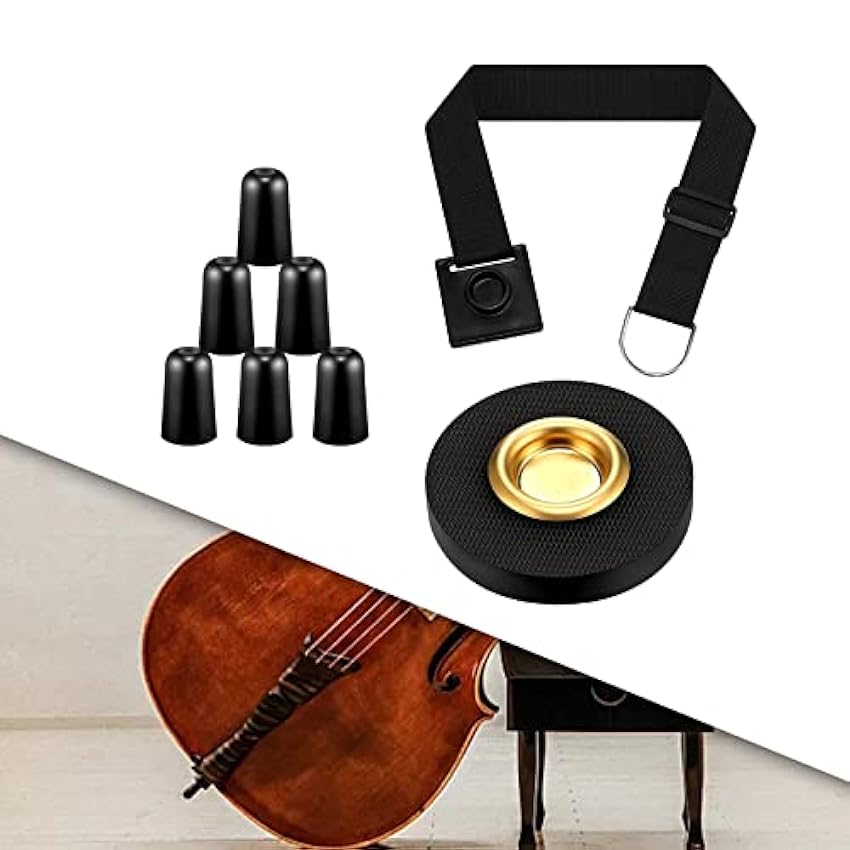 AAGAZA Portable Cello Antislip Pad Violoncelles Accessoire Professionnel Polyvalent Résistant À l´usure Réglable Repose-Repose-Titulaire Bouchon / 1964 NbhZ284d