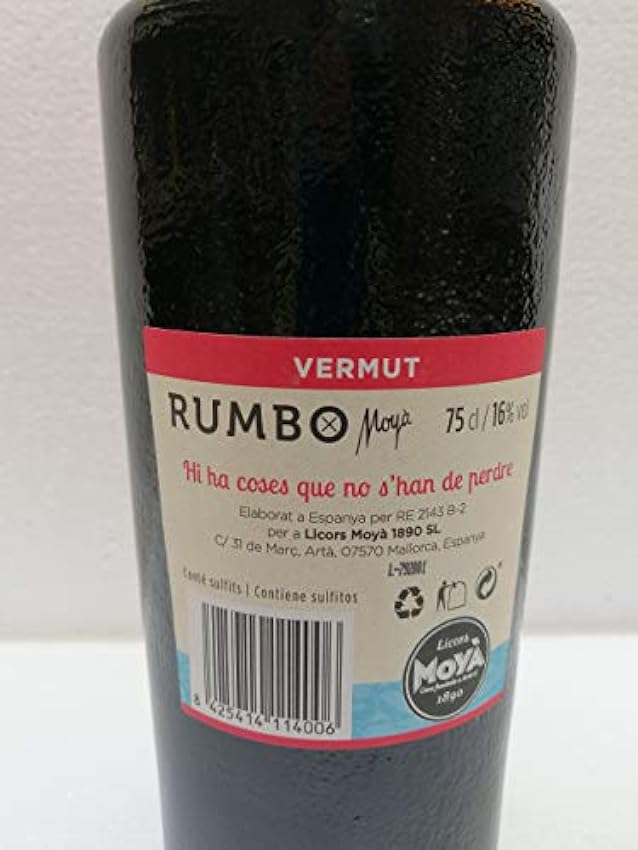 Vermouth Mediterrani Rumbo Moya de Mallorca 75cl 16% Alcool lmOQCrxl