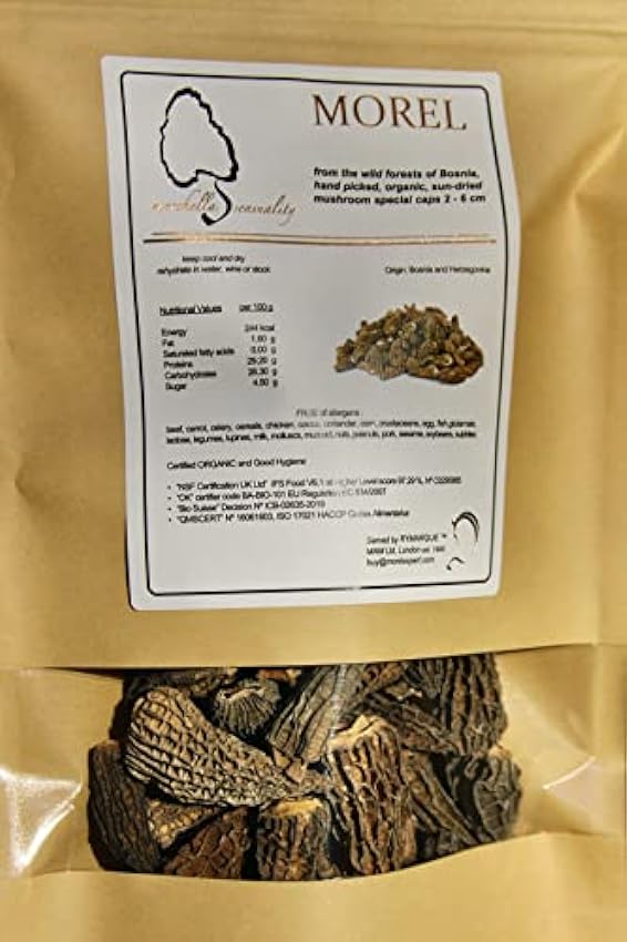Champignons MORILLES - pure CHAPEAU spéciales (2-6 cm) 
