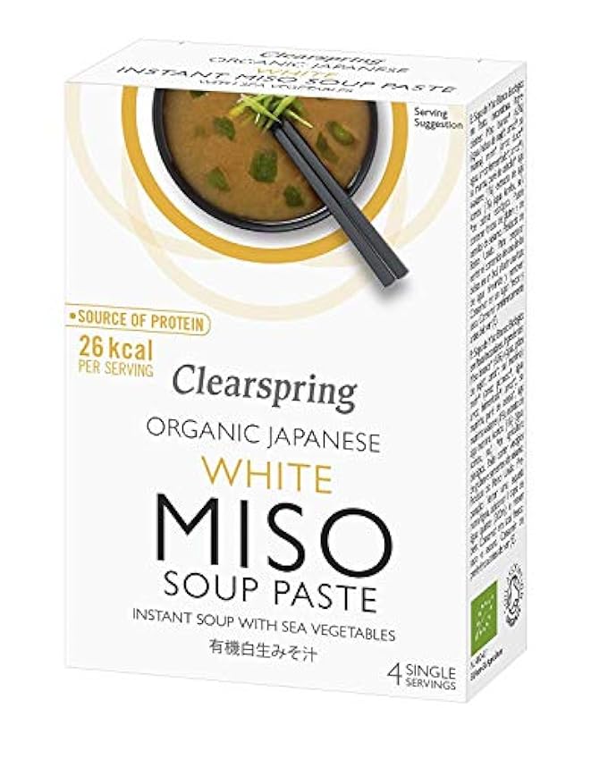Clearspring Pâtes Miso pour Soupe Instantanée Bio aux Algues 60 g mofpyb3r