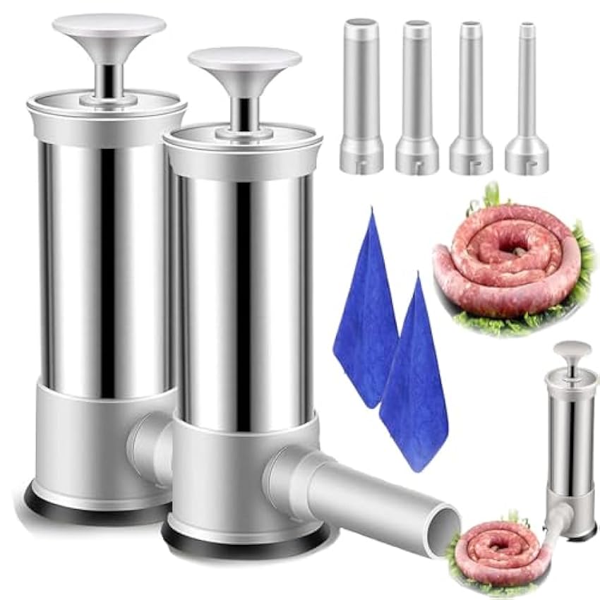 Sausage Stuffer With 4 Different Sizes Stuffing Tubes, 