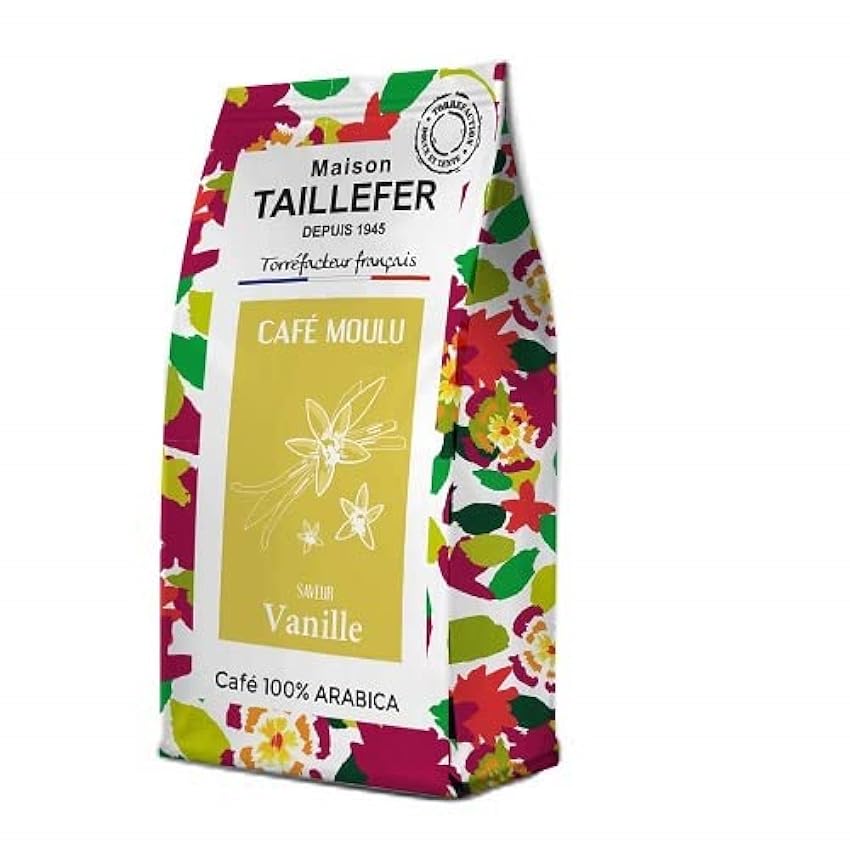 Maison Taillefer Café Saveur Vanille Moulu 125 g - Pack de 9, l´emballage peut varier OJkUoKnB