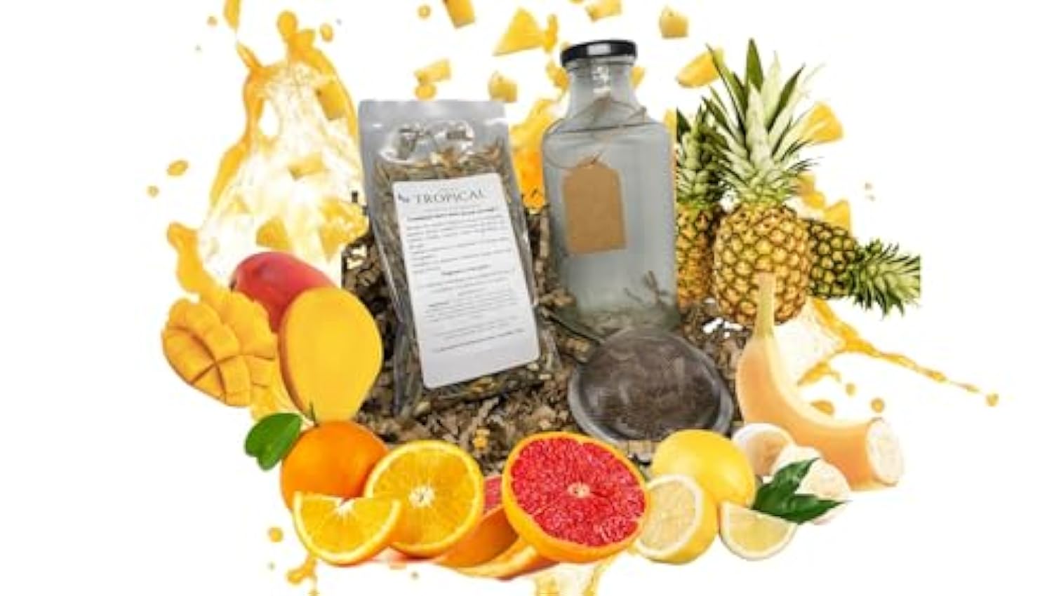Kit rhum arrangé - Kit Gin arrangé - DIY (Do It Yourself) - Parfum Passion (mangue, papaye, noix de coco et ananas mw62VlUD
