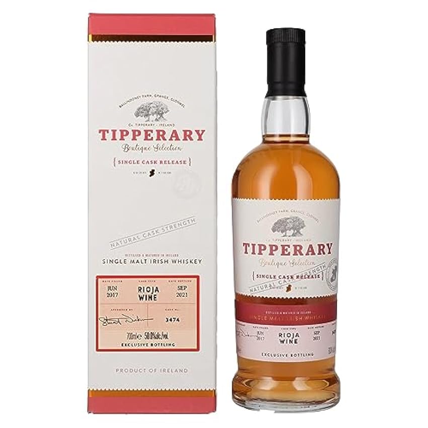 Tipperary Boutique Selection RIOJA WINE Cask Release 2017 50% Vol. 0,7l in Giftbox lCQXOUWl