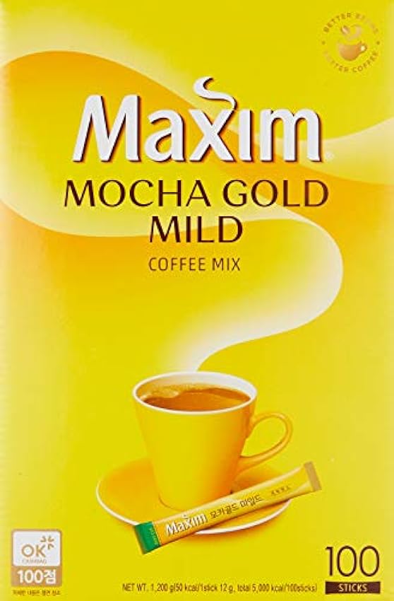 Maxim Mocha Gold Korean Instant Coffee - 100pks Nzp6wwA