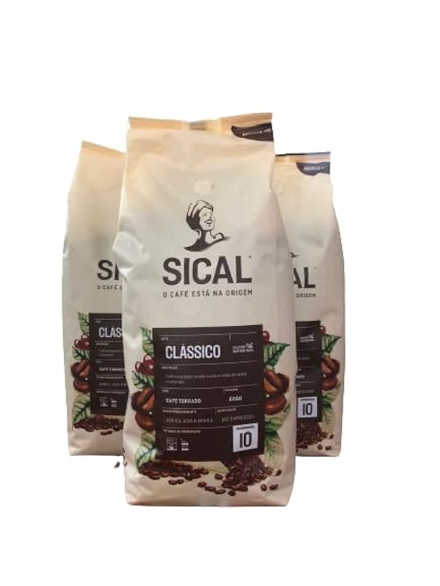 Délicieux grains de café torréfiés portugais – Sical 5 étoiles (3 x 1 kg) ktMFqdPL