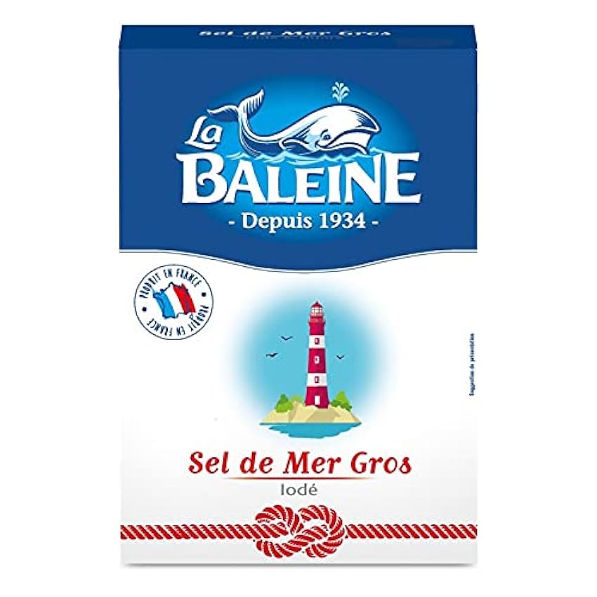 Carton Sel De Mer Gros 1Kg|La Baleine|(Lot De 4)|Best D