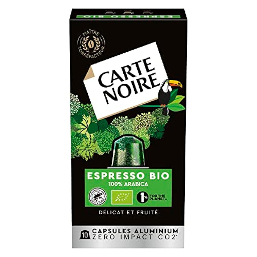 CARTE NOIRE - Capsules de Café Bio Compatibles Nespress