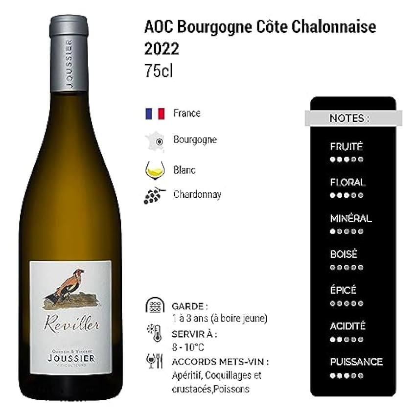 Bourgogne Côte Chalonnaise Reviller - Blanc 2022 - Domaine de l´Évêché - Vin Blanc de Bourgogne (3x75cl) nHAjmWsp