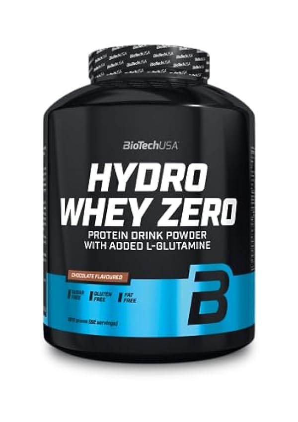 BioTechUSA Hydro Whey Zero | Sans gluten, sans sucre, sans graisse | 80% de protéines | Absorption rapide | Complexe de protéines de lactosérum, 1.816 kg, fraise N48CCtOI