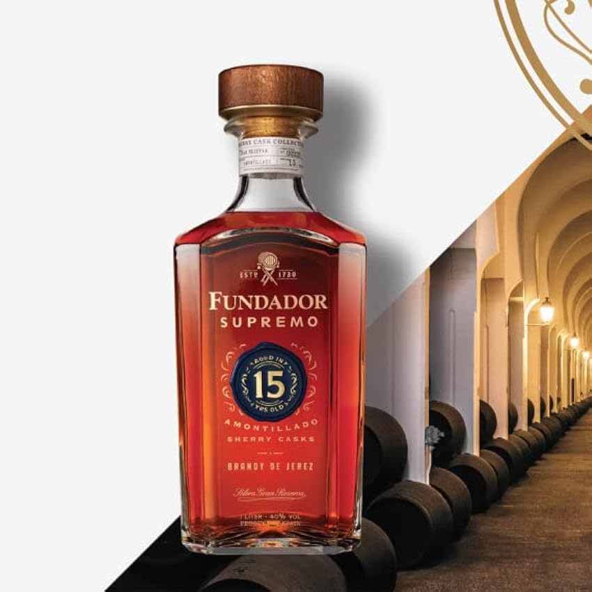 Fundador Supremo 15 Years Old Sherry Casks Brandy de Jerez 40% Vol. 0,7l in Giftbox Mknbxbrf