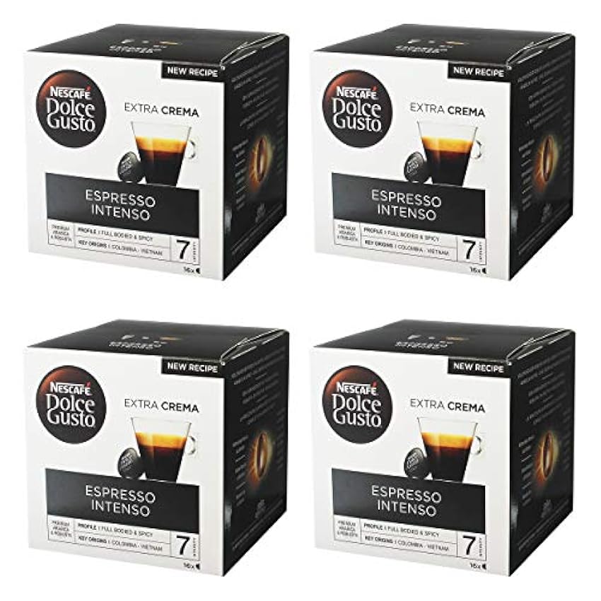 Nescafé Dolce Gusto Espresso Intenso, Paquete de 4, 4 x 16 Cápsulas nkOZ5LSY