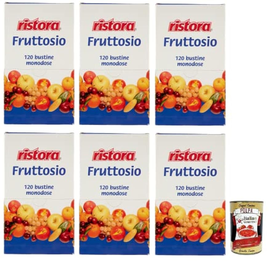 Ristora Fruttosio Lot de 6 édulcorants au fructose, 480