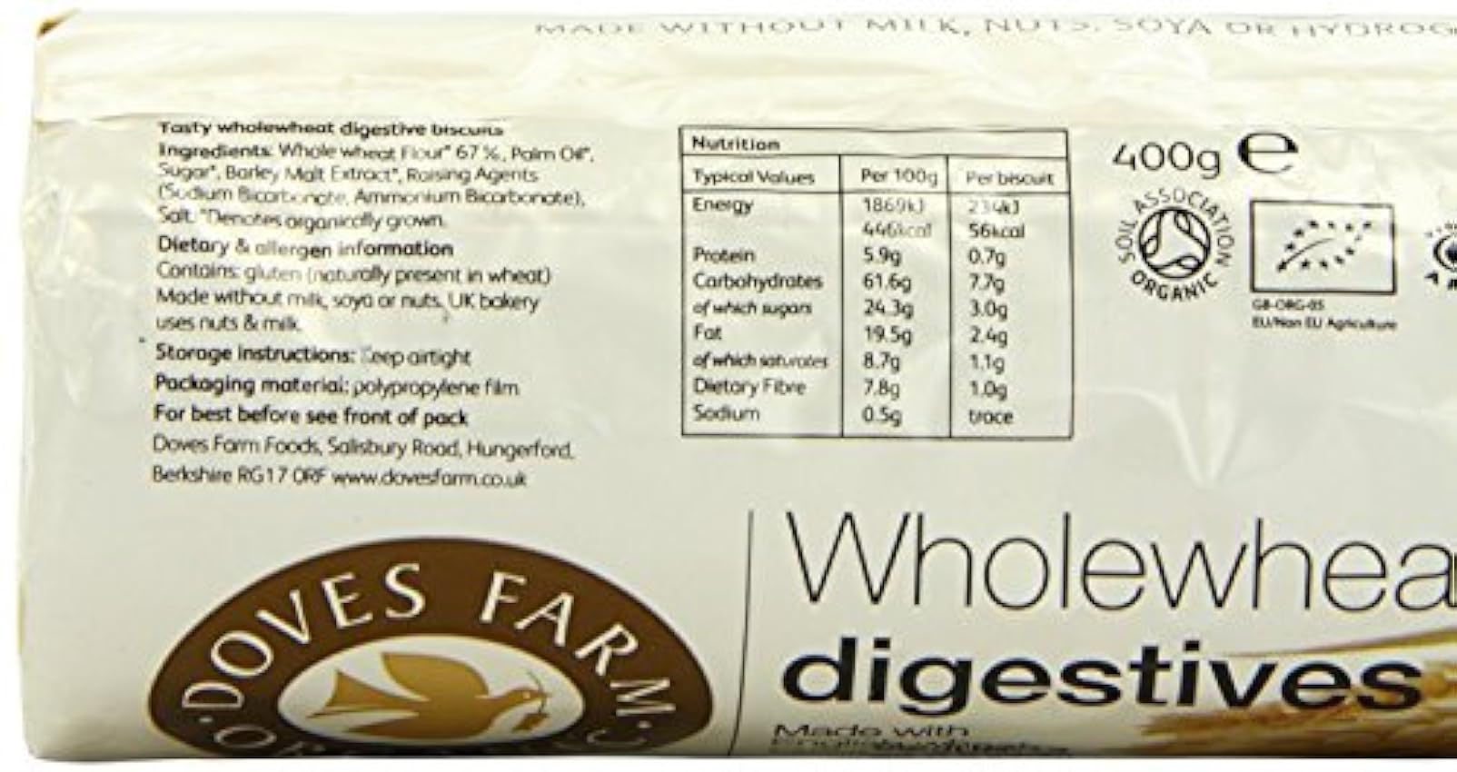 Doves Farm | Organic Digestive Biscuits | 2 X 400G n71NZzin