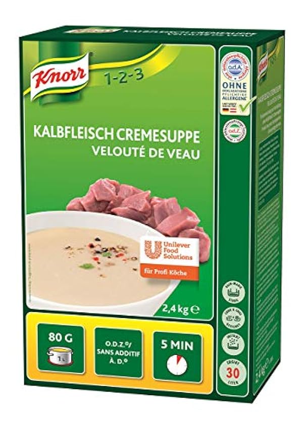 Knorr Soupe à crème avec mélange sec (goût intense et naturel de veau) - 1 paquet (1 x 2,4 kg) oogl3F5R
