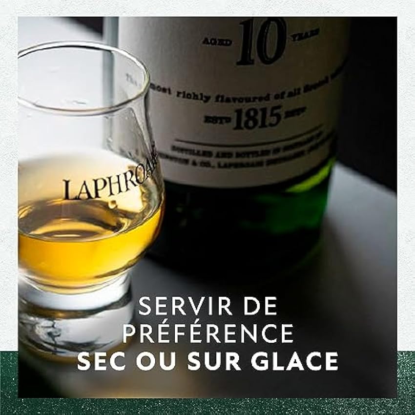 Laphroaig 10 ans Islay Single Malt Scotch Whisky avec étui, Whisky Écossais 40% - 70cl MMRlu90e